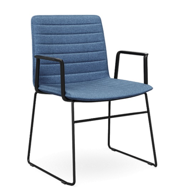Nikola Chair Sled Base + Arms  CHOICE OF COLOURS