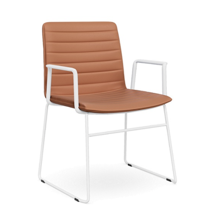 Nikola Chair Sled Base + Arms  CHOICE OF COLOURS