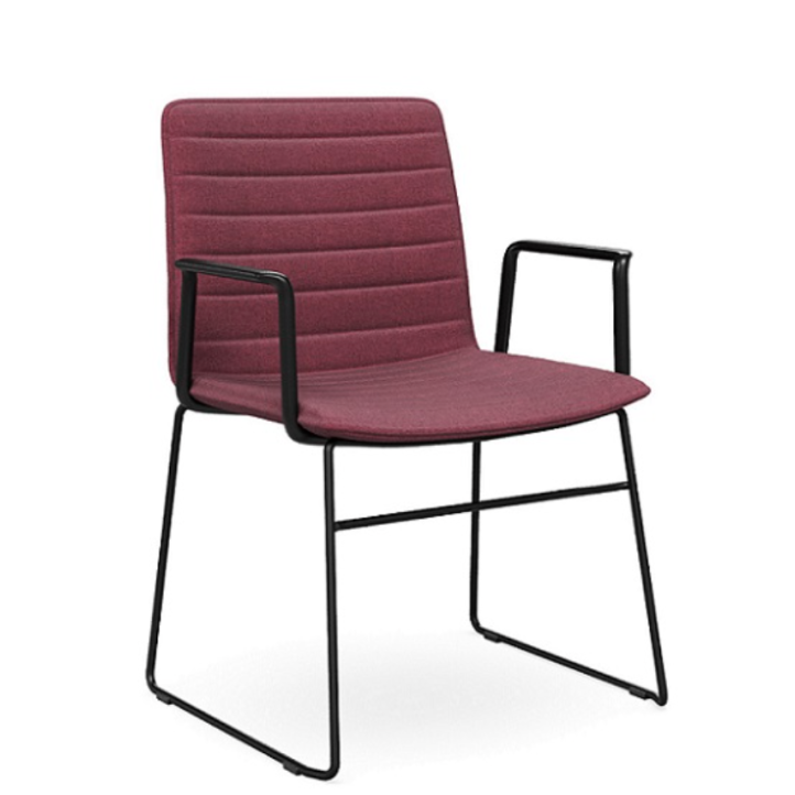 Nikola Chair Sled Base + Arms  CHOICE OF COLOURS