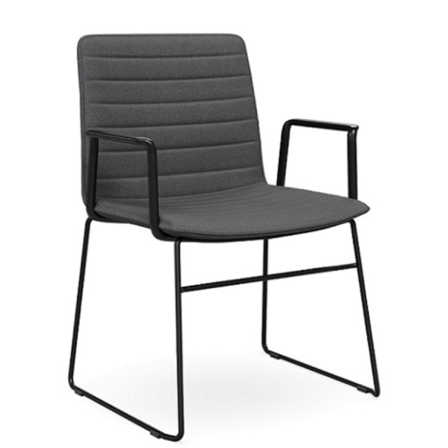 Nikola Chair Sled Base + Arms  CHOICE OF COLOURS