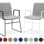 Nikola Chair Sled Base + Arms  CHOICE OF COLOURS