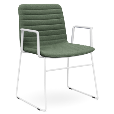Nikola Chair Sled Base + Arms  CHOICE OF COLOURS