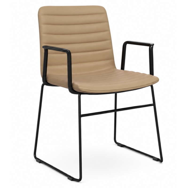 Nikola Chair Sled Base + Arms  CHOICE OF COLOURS