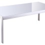 Forza Coffee Table - White Glass Top 1200(L) x 600(W) x 450(H)