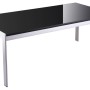 Forza Coffee Table - Black Glass Top 1200(L) x 600(W) x 450(H)