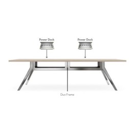 Delta Nouveau Triple Double Frame Boardroom Table 3.0m+ HUGE CHOICE OF COLOURS & CUSTOM SIZES AVAILABLE