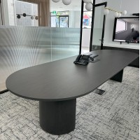 Luxor Boardroom Table in Laminex Black Birchply