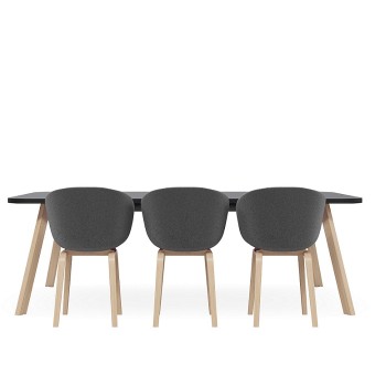 Toro Boardroom Table - WOODGRAIN BASE
