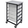 Mobile Tote Box Metal Trolley