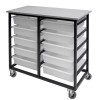 Mobile Tote Box Metal Trolley