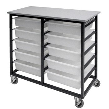 Mobile Tote Box Metal Trolley
