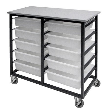 Mobile Tote Box Metal Trolley