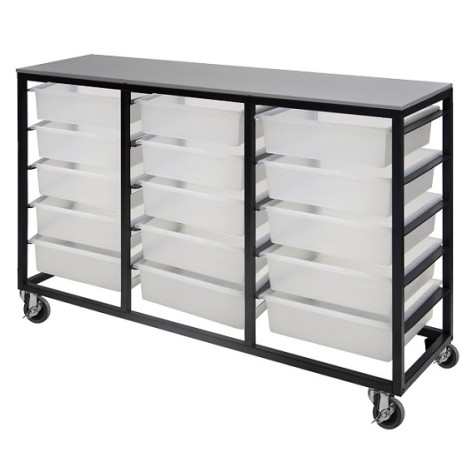 Mobile Tote Box Metal Trolley