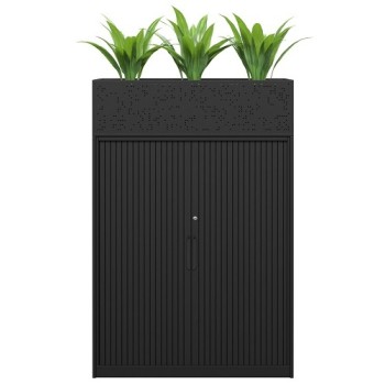 Lunar Tambour Cupboard with Planter Box