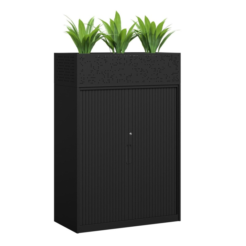 Lunar Tambour Cupboard with Planter Box