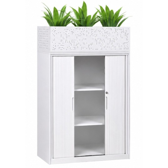 Lunar Tambour Cupboard with Planter Box