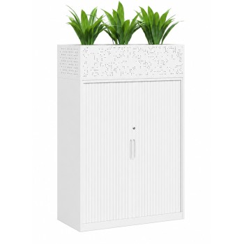 Lunar Tambour Cupboard with Planter Box