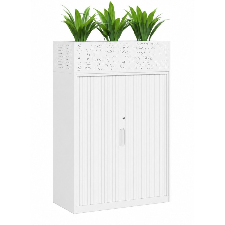 Lunar Tambour Cupboard with Planter Box