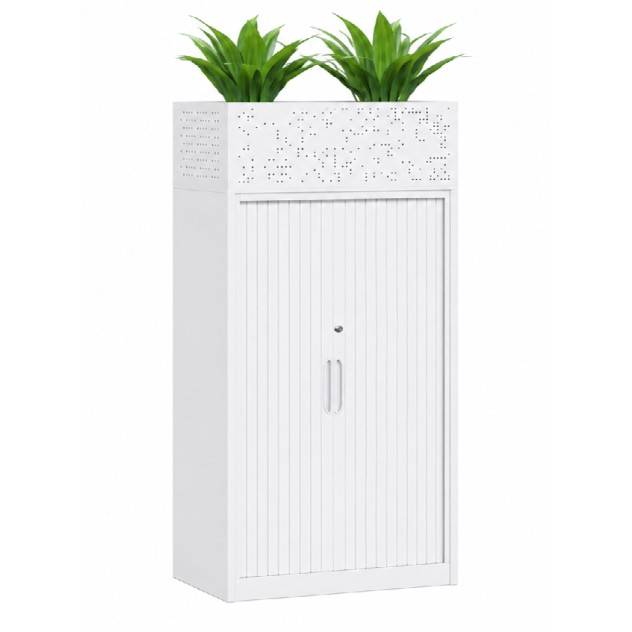 Lunar Tambour Cupboard with Planter Box
