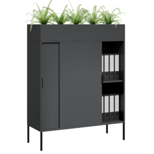 Sliding Door Planter Storage