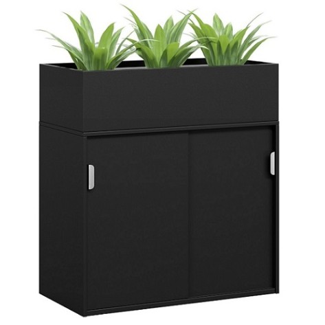 Planter Box Sliding Door Cabinet