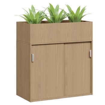 Planter Box Sliding Door Cabinet