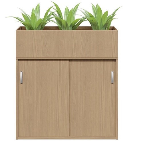 Planter Box Sliding Door Cabinet