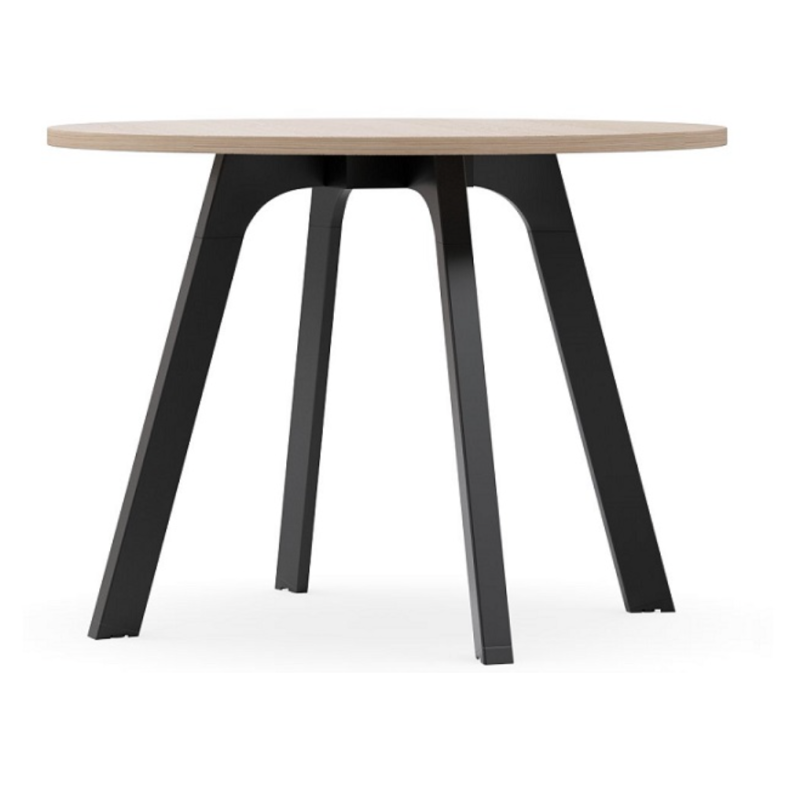 Toro Round Meeting Table - CHOICE OF BLACK, WHITE OR WOODGRAIN BASE