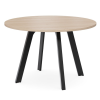 Toro Round Meeting Table - CHOICE OF BLACK, WHITE OR WOODGRAIN BASE
