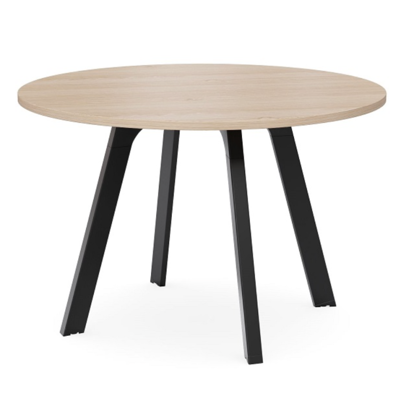 Toro Round Meeting Table - CHOICE OF BLACK, WHITE OR WOODGRAIN BASE