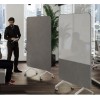 Curved Mobile Glass Whiteboard / Pinboard