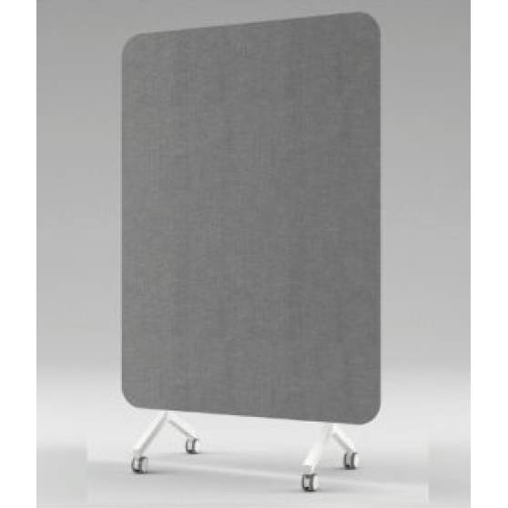 Curved Mobile Glass Whiteboard / Pinboard