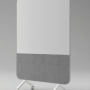 Curved Mobile Glass Whiteboard / Pinboard
