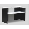 OM Reception Desk White and Graphite