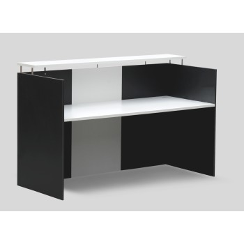 OM Reception Desk White and Graphite