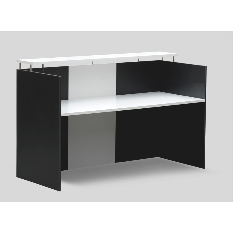 OM Reception Desk White and Graphite