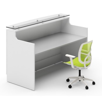 Classic Reception Desk 1800mm White