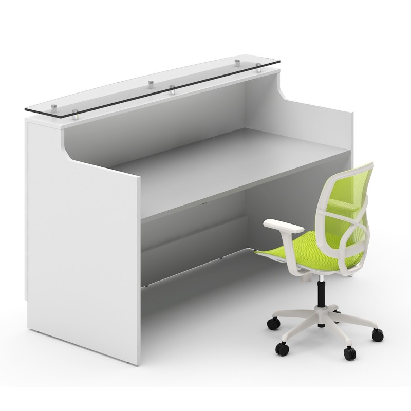 Classic Reception Desk 1800mm White