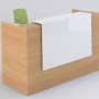 Sorrento Reception Desk 3 SIZES Beech & White