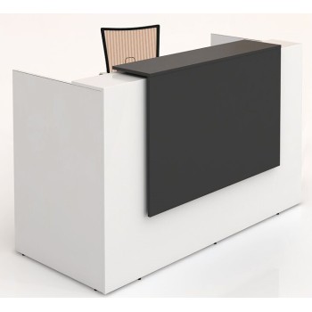 Sorrento Reception Desk 3 SIZES White & Black