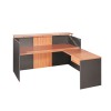 OM Reception Desk Cherry and Graphite