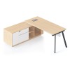 Casa Executive Desk with Side Cabinet - Choice of Legs