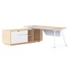 Casa Executive Desk with Side Cabinet - Choice of Legs
