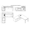 Casa Executive Desk with Side Cabinet - Choice of Legs