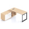 Casa Executive Desk with Side Cabinet - Choice of Legs