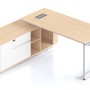 Casa Executive Desk with Side Cabinet - Choice of Legs