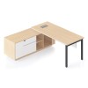Casa Executive Desk with Side Cabinet - Choice of Legs