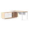 Casa Executive Desk with Side Cabinet - Choice of Legs