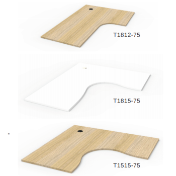 Corner Desktop Deluxe Natural White (Extra Deep)