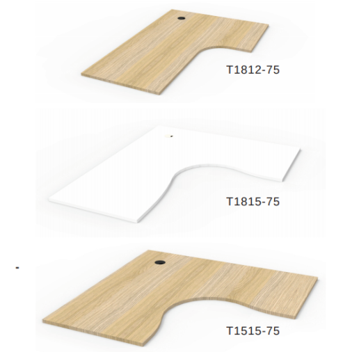 Corner Desktop Deluxe Natural White (Extra Deep)